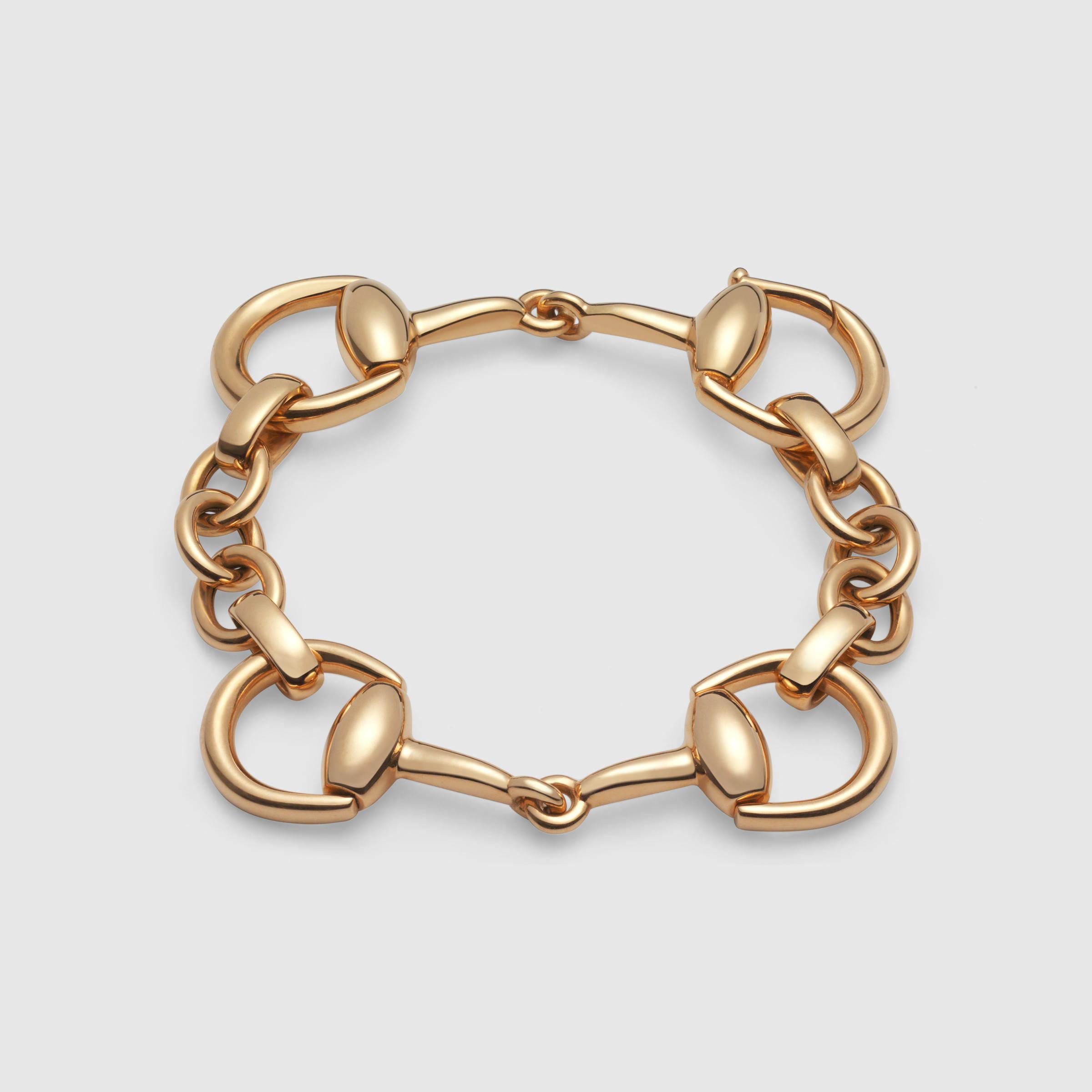 Gucci Horsebit Bracelet In Yellow Gold in Metallic | Lyst